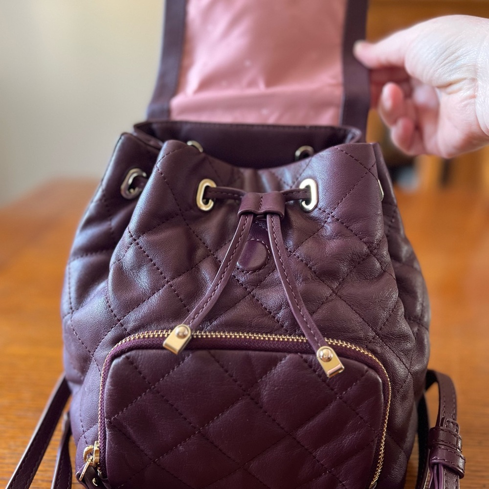 Kate Spade Quilted Backpack with Diamond Pattern - Picture 2 of 13